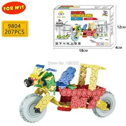 Новый 3D транспортных средств пластиковые игрушки-головоломки, волшебный Блокировка блоки, мотоцикл модель здания набор, дети прочный