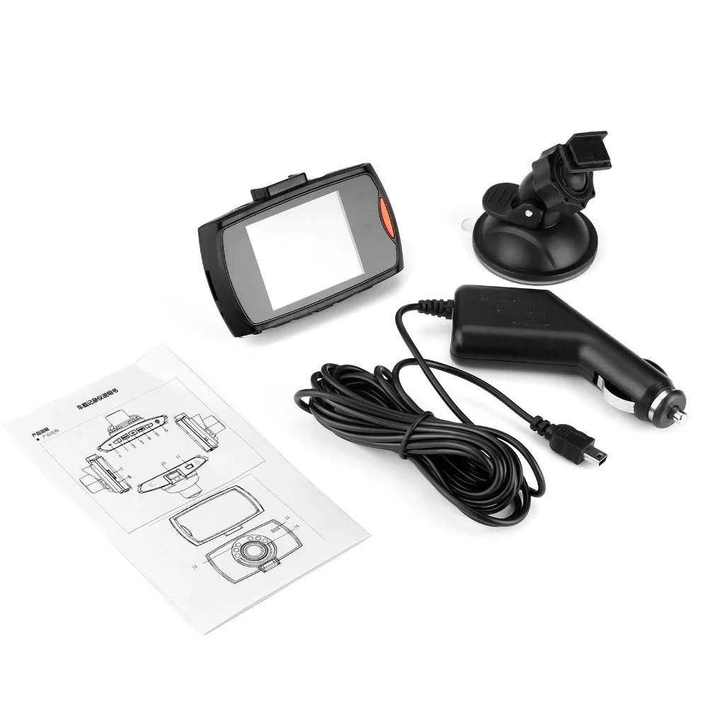 2 4 дюймов HD 1080 p * 720 тире Cam ночного видения широкий угол автомобиля dvr ЖК камера G