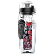 Черный 1000 мл/32 унции фруктовый Infuser бутылка для воды пластиковая Спортивная Детокс здоровье