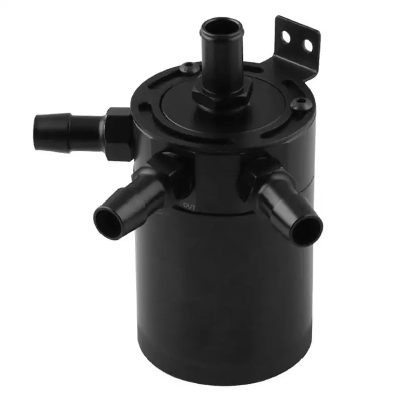 

Universal 3-Port Billet Aluminum Baffled Oil Catch Can Tank Reservoir Oil Separator with Filter Auto Fuel Supply