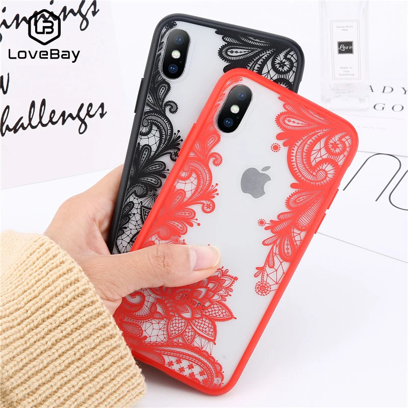 Lovebay чехол цветок для iPhone X 8 7 6 6s плюс 5 5S SE XS MAX XR акриловые 3D мягкий TPU бампер