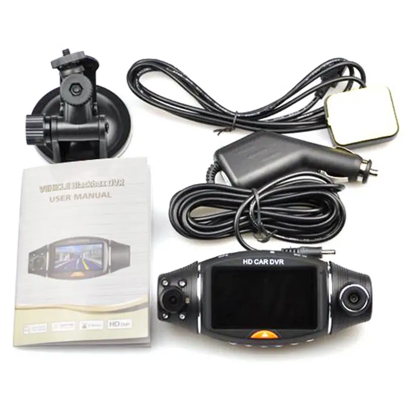 R310 Автомобильный видеорегистратор камера gps двойная HD 1080 P ночное видение двойной