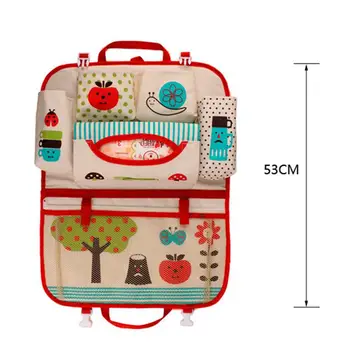 

Thickened Water Washing Cartoon Seat Storage Box Car Cute Seat Back Storage Bag