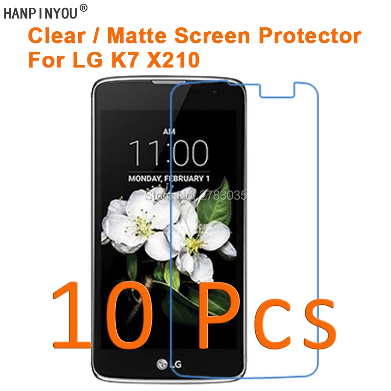 

10 Pcs/Lot For LG K7 X210 X210DS 5.0" HD Clear / Anti-Glare Matte Screen Protector Protective Film Guard (Not Tempered Glass)