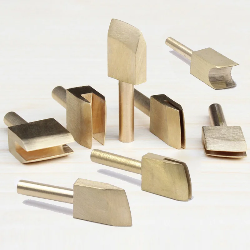 

8PCS Single Line 1-9mm Leather Edge for Sealing DIY Tool Brass Soldering Iron Edge Marking Creaser Tip Sale WXV Sale