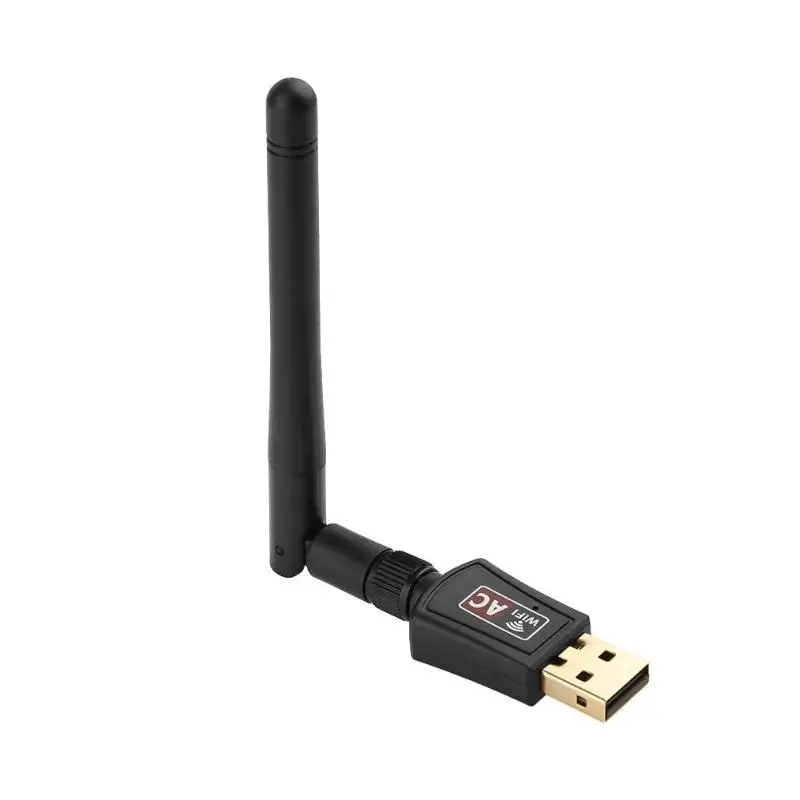 Двухдиапазонный 600 Мбит/с беспроводной Wi-Fi 5 ГГц 2,4 ГГц Dongle LAN адаптер сетевой карты