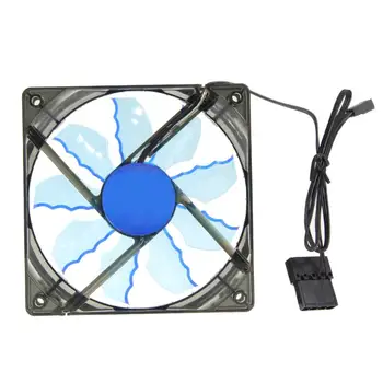 

15 LED Light CPU Cooling Fan Computer PC Clear Case Quad 12CM Heatsink Blue