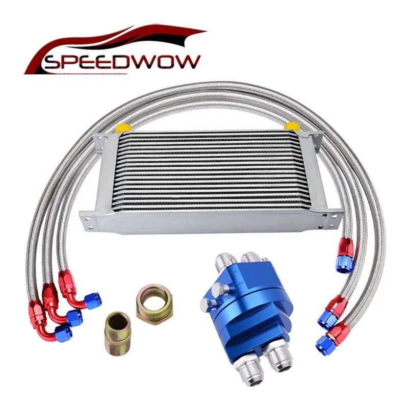 SPEEDWOW 10AN трансмиссионный масляный радиатор + Масляный адаптер фильтр