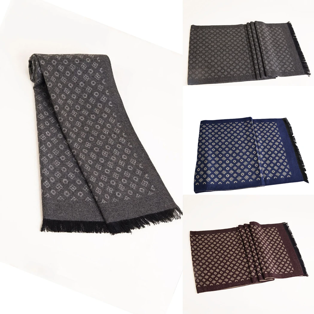 Fashion Men Cashmere Scarf Shawl Winter Spring Warm Soft Printed Scarves Unisex Tassel Male Wrap Neckercheif Foulard 180cm | Аксессуары