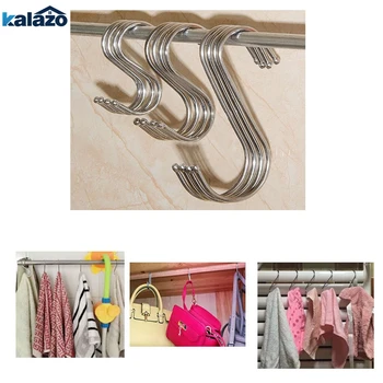 

Useful New 10pcs 2inch/3inch/5inch S Shaped Hooks Kitchen Hanging Hanger Storage Holders Organizer Household Home Essential