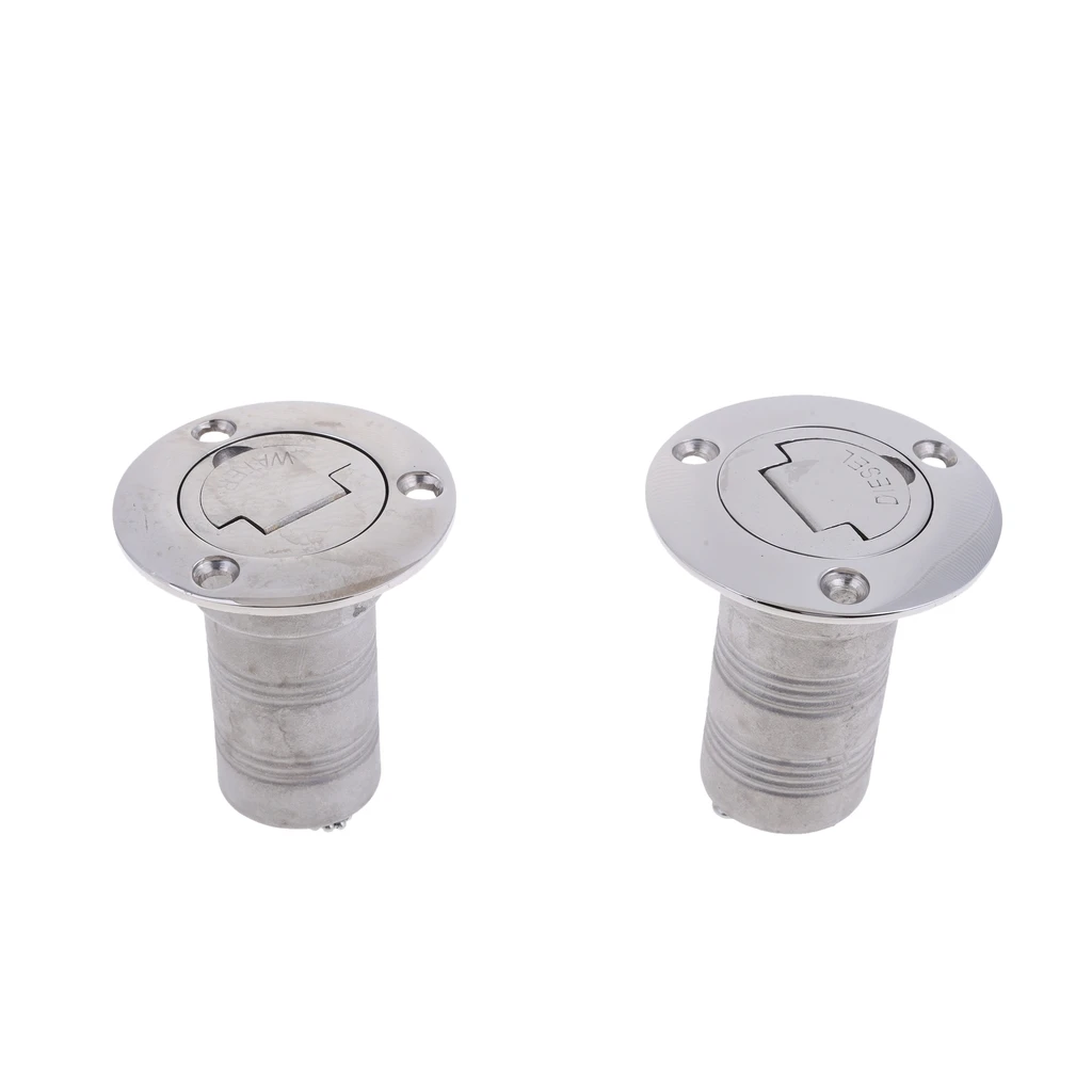 

Marine Hardware Boat Deck Fuel Fill/Filler with Cap 3/2 Inch- Diesel or Gas Marine Grade 316 Stainless Steel