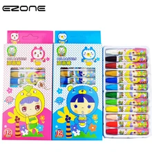 EZONE 12/18/24 шт Карандаш для рисования детей нетоксичный восковой карандаш кавайная одежда, с героями мультфильмов граффити для детская Живопись Рисунок поставки