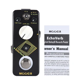 

MOOER EchoVerb Guitar Effect Pedal Digital Delay Reverb Guitar Pedal True Bypass Full Metal Shell