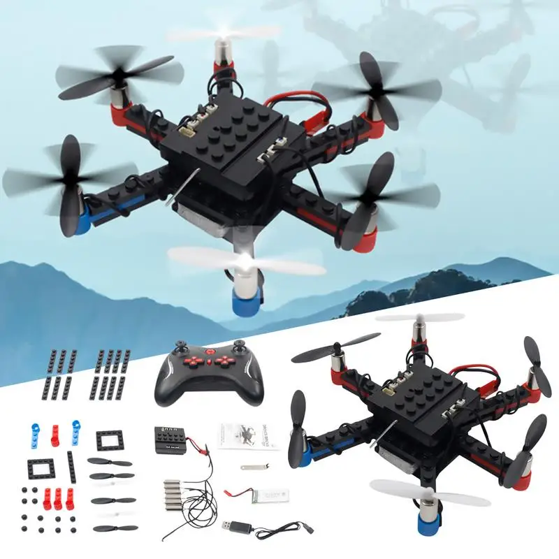 

Lux L333 DIY Drone Building Blocks 2.4ghz Remote Control Quadcopter Assembled Six-Axis Drone Education Block Toy