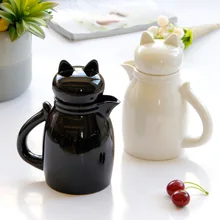 Оригинальная Милая керамическая емкость для молока, чашка для сока, чашка для молока с крышкой кошки, чашка для молока