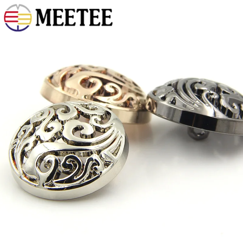 

Meetee 20pcs Metal Buttons 12-25mm Decoration Buckles for Jeans Coat Jacket Button Sewing Clothing Accessories DIY Materials