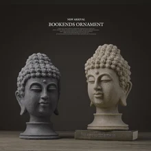 Статуэтки Будды, статуэтки китайского Будды, статуэтки для сада из смолы, большая голова Будды, песчаник, декоративная статуэтка украшение с изображением Будды