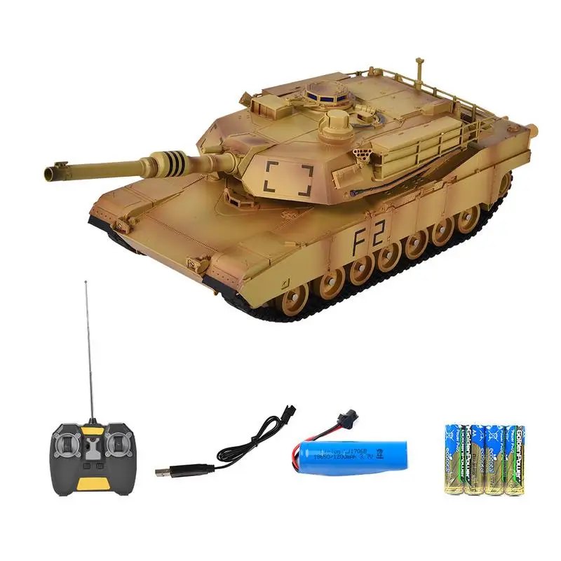 Pro Edition Remote Control 2.4Ghz US RC Main Battle Tank With Metal Gear And Tracks For Kids Remote Control Tank Model Toy