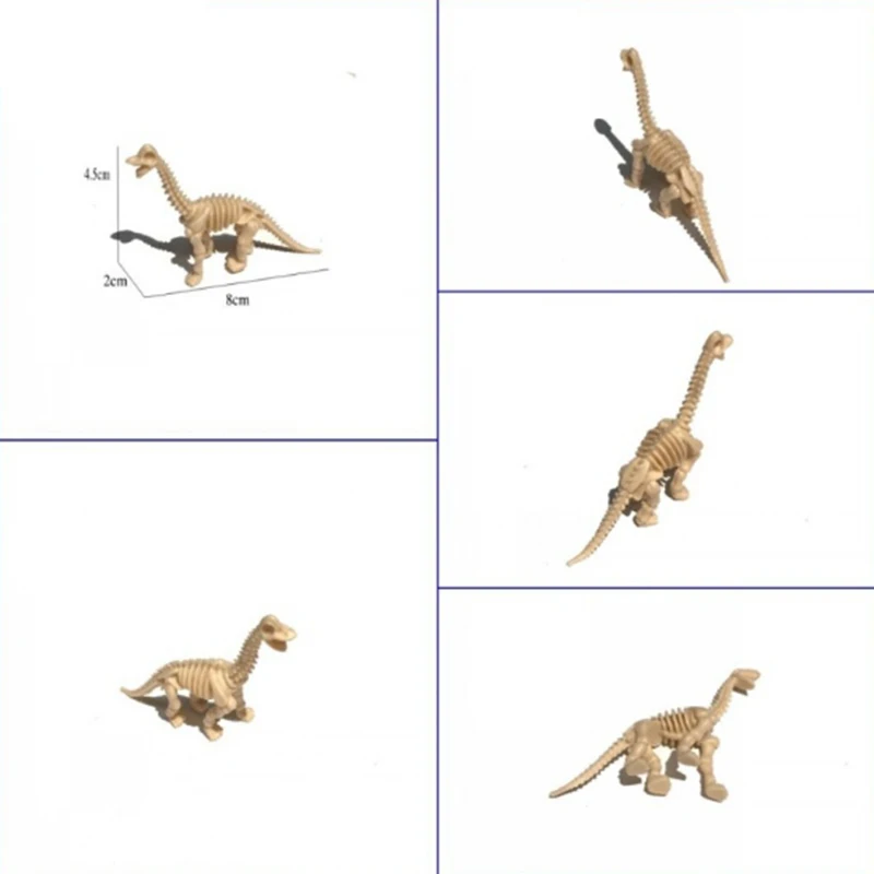 

6pcs PVC Simulated Dinosaur Fossil Bone Skeleton Model Decor Toys Kids Xmas Gift