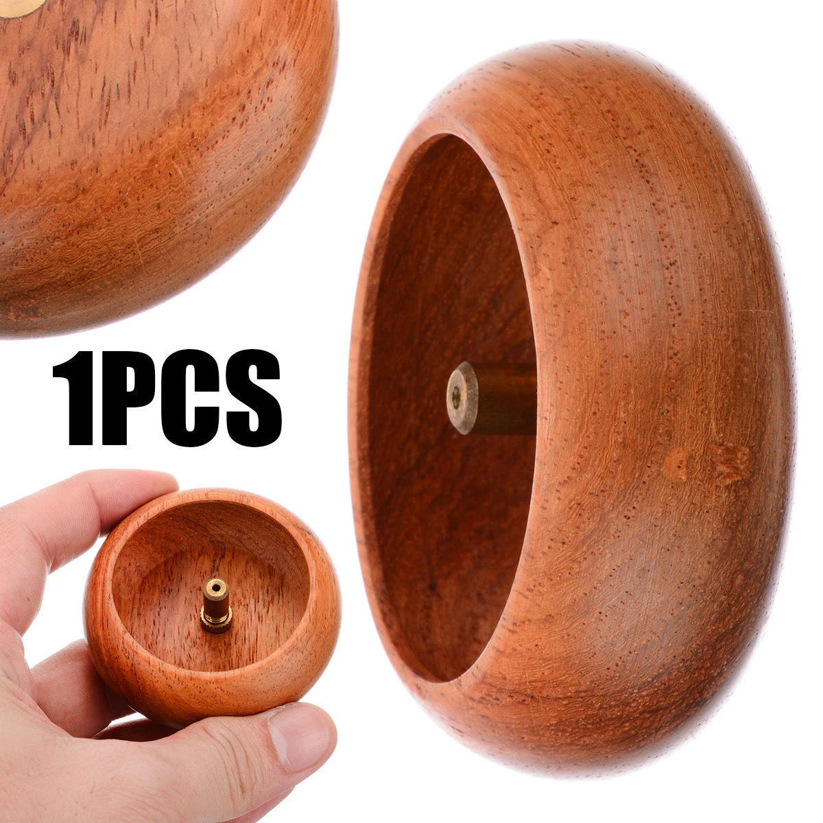 

1pc New 45*25mm Rosewood Incense Burner Stick Holder Bowl Shape Censer Home Office Incense Crafts Decoration