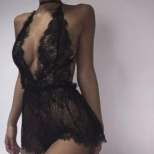 

Sexy-Women's Lace Lingerie Nightwear Sexy Underwear G-string Babydoll Erotic Sleepwear Dress