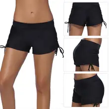Женские шорты для плавания с боковыми завязками, сексуальные универсальные спортивные брюки с низкой талией, летние пляжные шорты