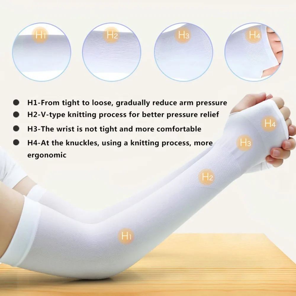 Arm Sleeves Ice Fabric Arm Sleeves Mangas Warmers Summer Sports UV Protection Running Cycling Driving Reflective Sunscreen Bands
