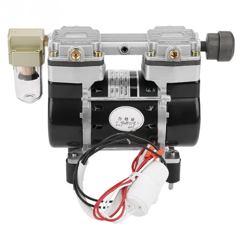 VN 40V Mini безмасляный воздушный компрессор вакуумный встроенный насос глушителя 220