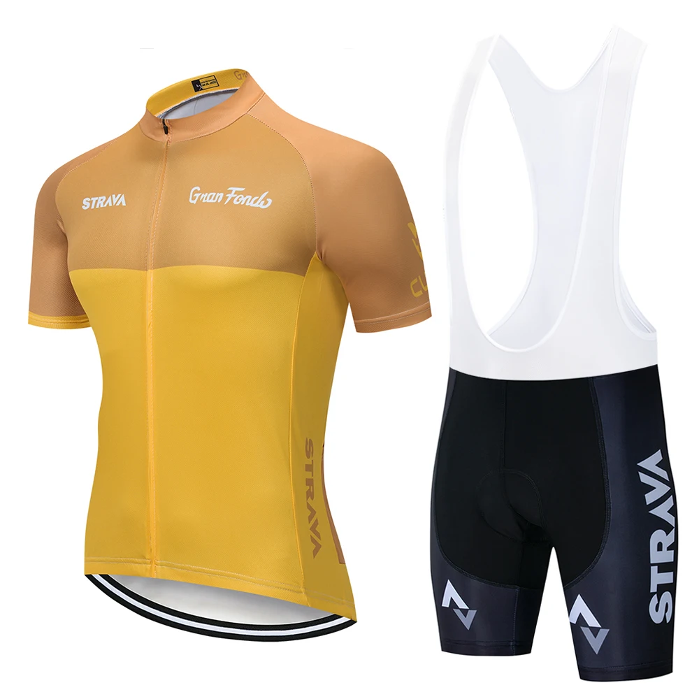 

2018 Strava Team Cycling Sets Blue Cycling Clothing MTB Mountain Ropa Ciclismo Team Uniform Summer Cycling Jersey Set