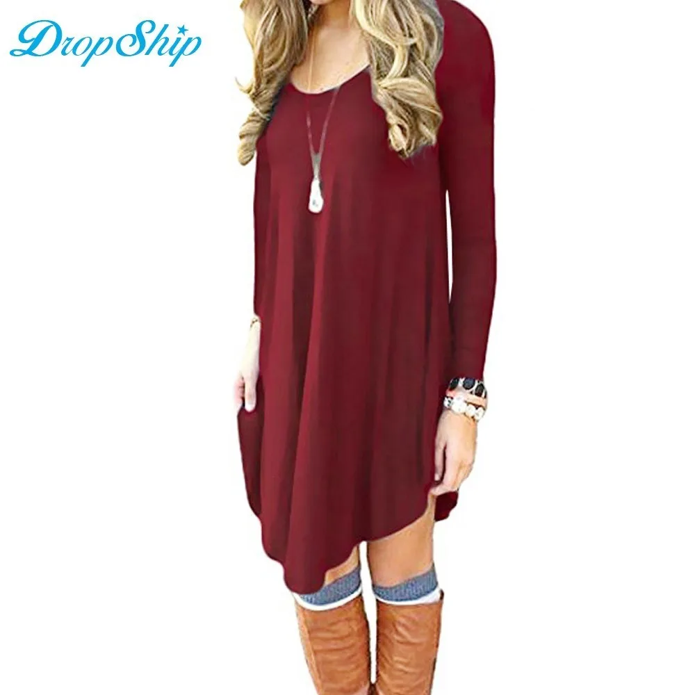 Dropship Vestido de Verano Ropa femenina Vestidos de Verano 2018 de manga larga Ropa de Mujer Ropa para Mujer Vestido Vestidos casuales Modis