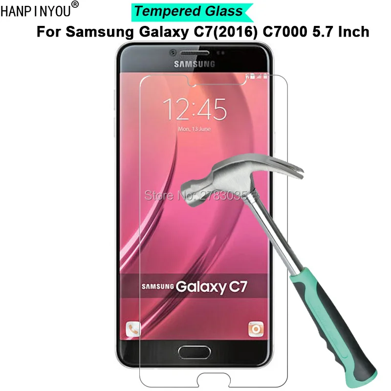Для Samsung Galaxy C7 (2016) C7000 Новинка твердость 9H 2.5D ультратонкое Закаленное стекло