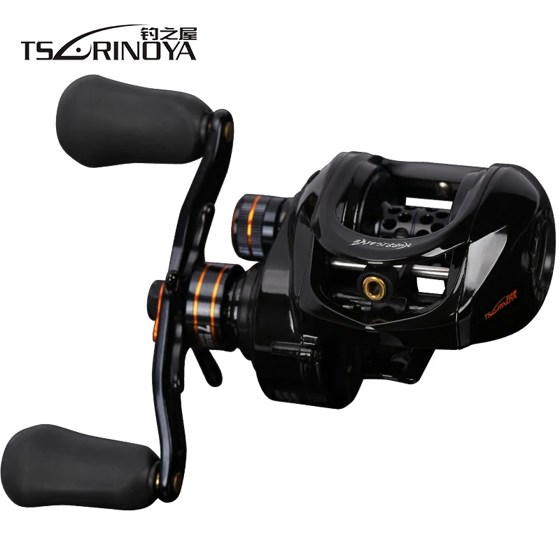 

TSURINOYA HE-150 6.6:1 Low Profile Baitcasting Reel Left Right Hand 2 Ultra Light Spool Saltwater Surf Baitcaster Fishing Reel