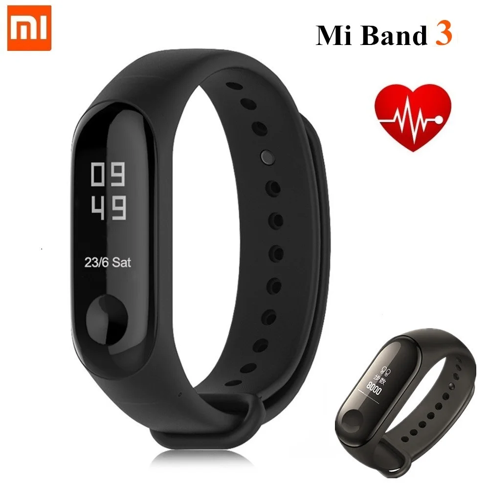 

Xiaomi Mi Band 2/3 Smart Bracelet Fitness Tracker Heart Rate Monitor OLED Display Touchpad Bluetooth 4.2 Waterproof Wristband