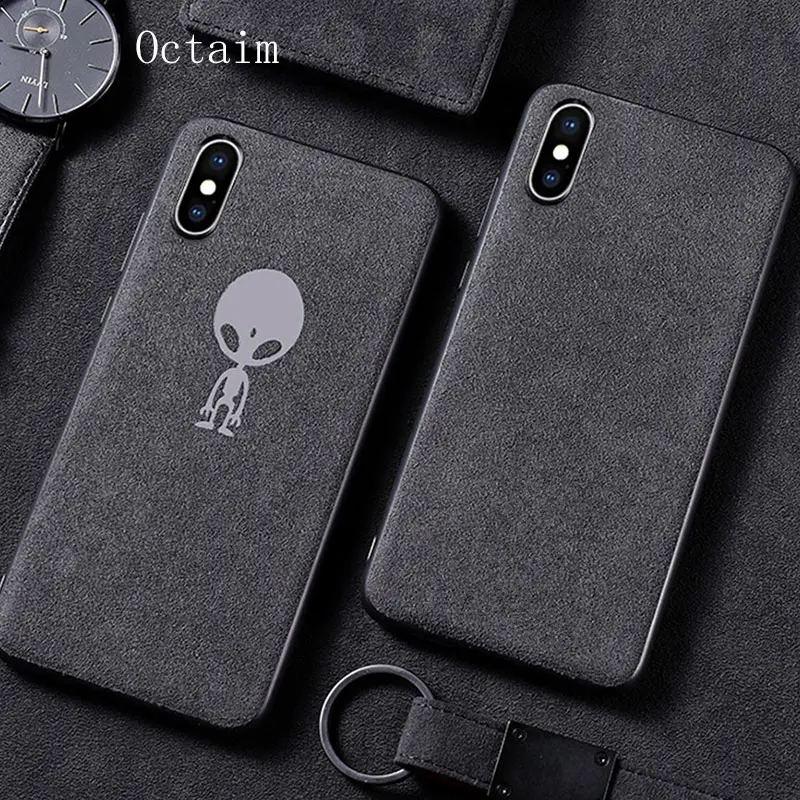 Case For iPhone 7 8 6 6S Plus Luxury Alcan tara Soft Leather Anti-Fall Phone X XR XS MAX Back Cover Coque Fundas |
