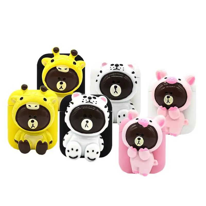 Protective Case Headphones Cartoon Silicone Case Bluetooth Earphone Sets Dustproof Anti-Shock Shockproof Box For Airpods Apple