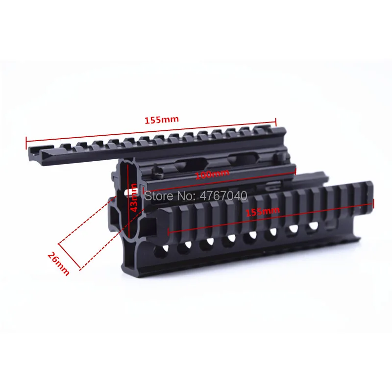 العالمي التكتيكي رباعية السكك الحديدية جبل التكتيكية رباعية القضبان Handguard السكك الحديدية ل AK47 74 AKs الصيد الرماية