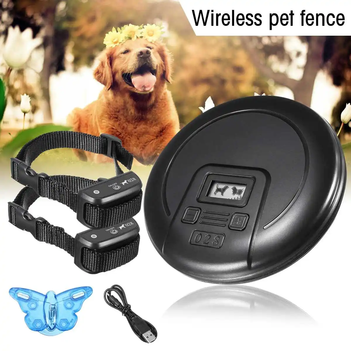 

Electric Pet Fence In-Ground Dog Fence Rechargeable Receivers Electric Dog Training Collar Pet Containment System New