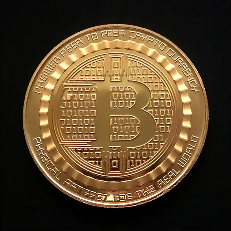 Gold Plated Bitcoin Coin Collectible Gift Casascius Bit Coin BTC Coin Art Collection Physical gold commemorative coins