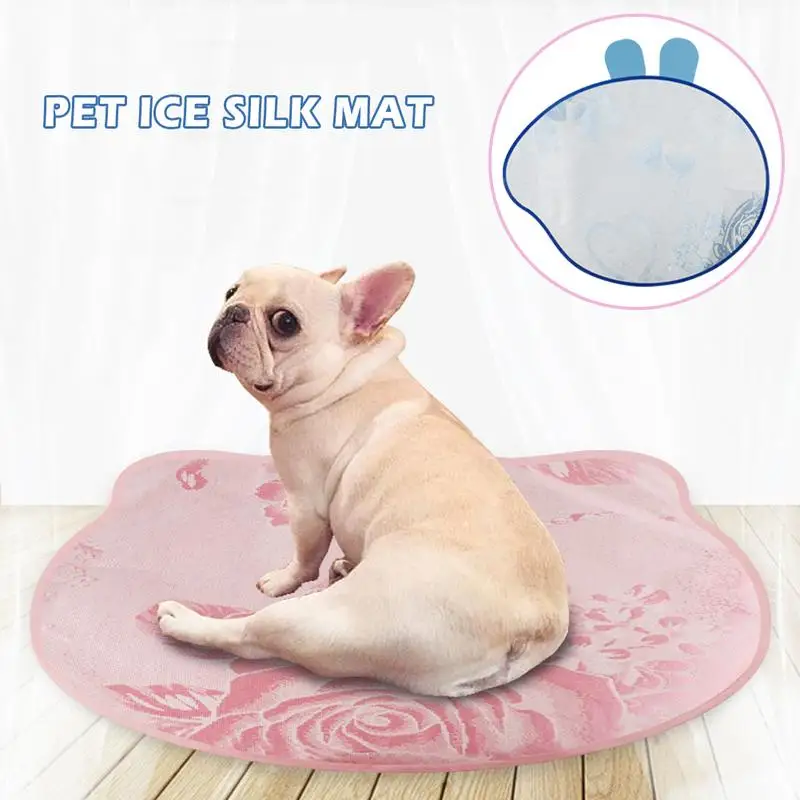 

Dog Summer Bed Cooling Pad Cool Silk Pet Cooling Mat Printing Padded Non-slip Summer Pad Bed For Dog Cat Pet Comfortable Mat