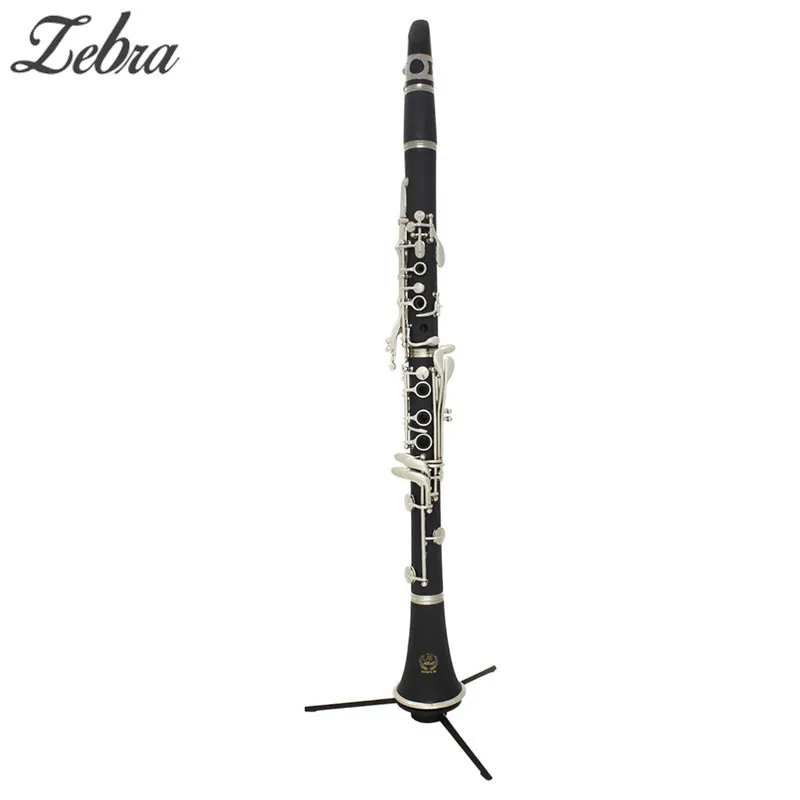 

Zebra Clarinet Holder Saxophone Flute Tripod Stand Metal Leg Portable Foldable Woodwind Instruments Accessories High Quality