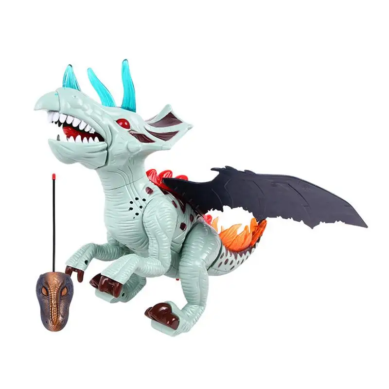 

Very Cool RC Dinosaur Children's Toys Luminous Electric Simulated Dinosaur Toy Remote Control Triceratops Model Toy Boy Gift