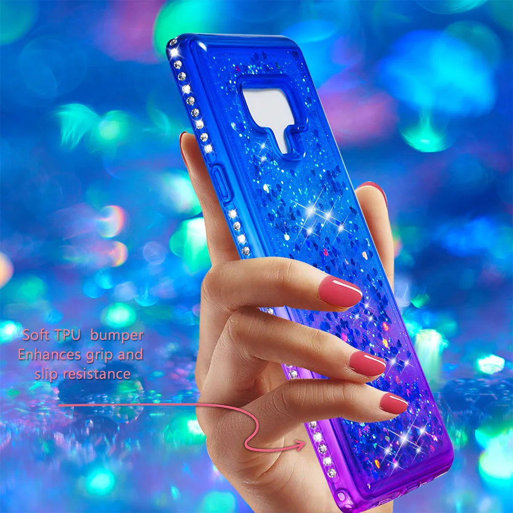 Для Samsung Galaxy Note 9 S9 Plus S8 чехол Блестящий градиент зыбучий песок мягкий ТПУ для