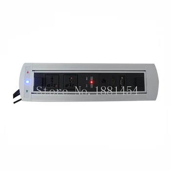 

2019 IT Office Motorized Connectivity Mounted Hidden Safety Socket Box 3xUS Power +2x RJ 45 + 1xUSB + 1xHDMI + 1xVGA