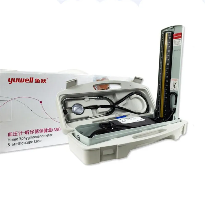 

Yuwell Desk Type Professional Mercur y Sphygmomanometer with Stethoscope Family Suit Arm Medical Blood Pressure Monitor