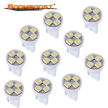 

10pcs T10 4SMD DC12v W5W 4LED Turn Signal Lamps White 1210 3528 car width lamp Auto License Plate Bulbs