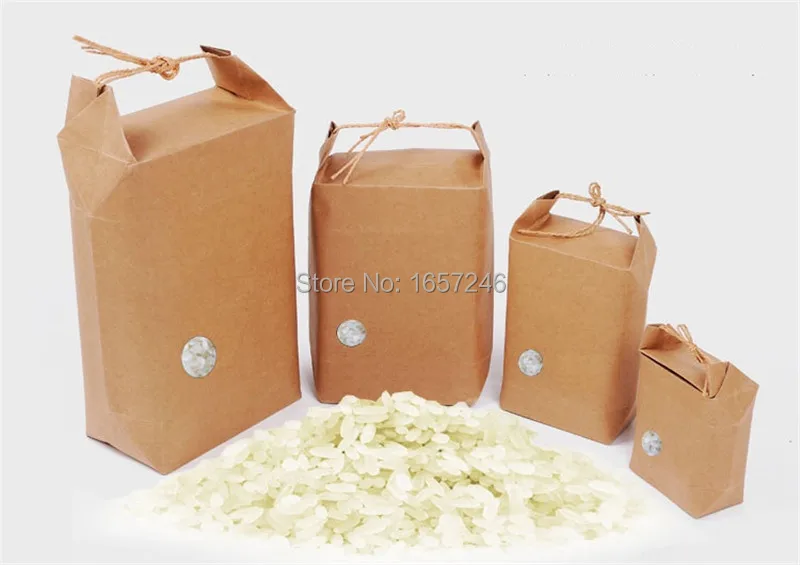 150pcs rice paper packaging/Tea packaging cardboard paper bag/weddings kraft paper bag Food Storage Standing Paper Packing Bag