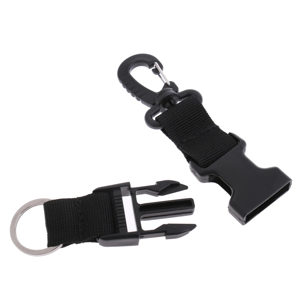 

Premium Black Strong Nylon Webbing Scuba Diving Lanyard Camera Flashlight Holder Strap Clip