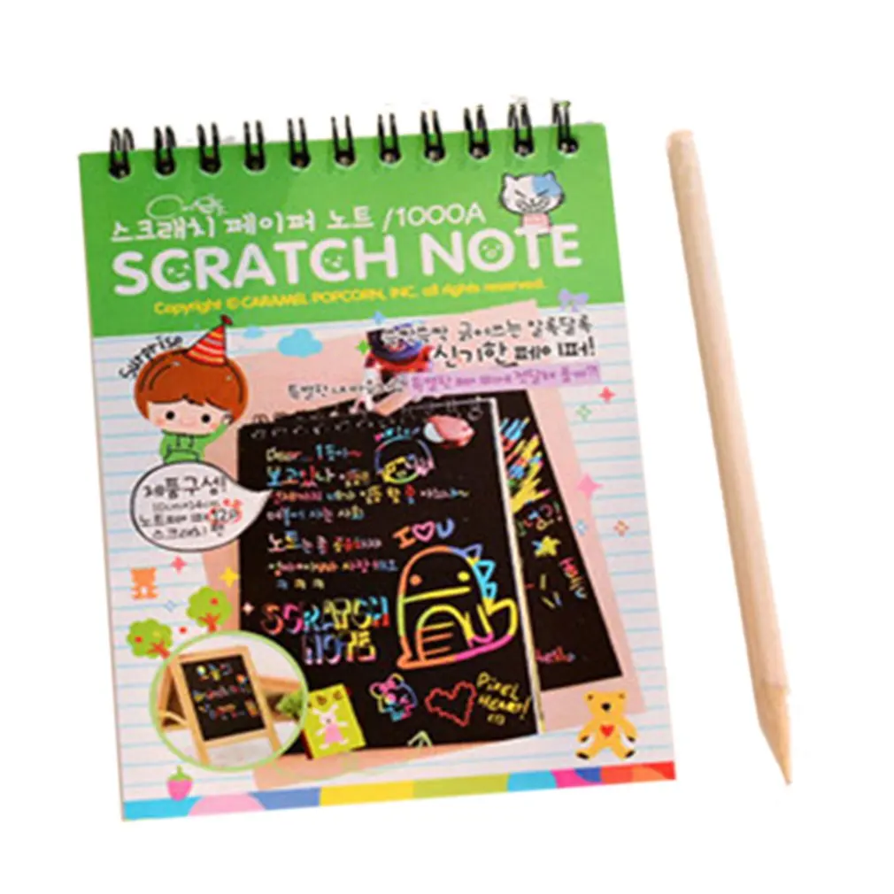 Y031 креативный Цвет Diy катушка скретч картина Детская граффити эскиз книга