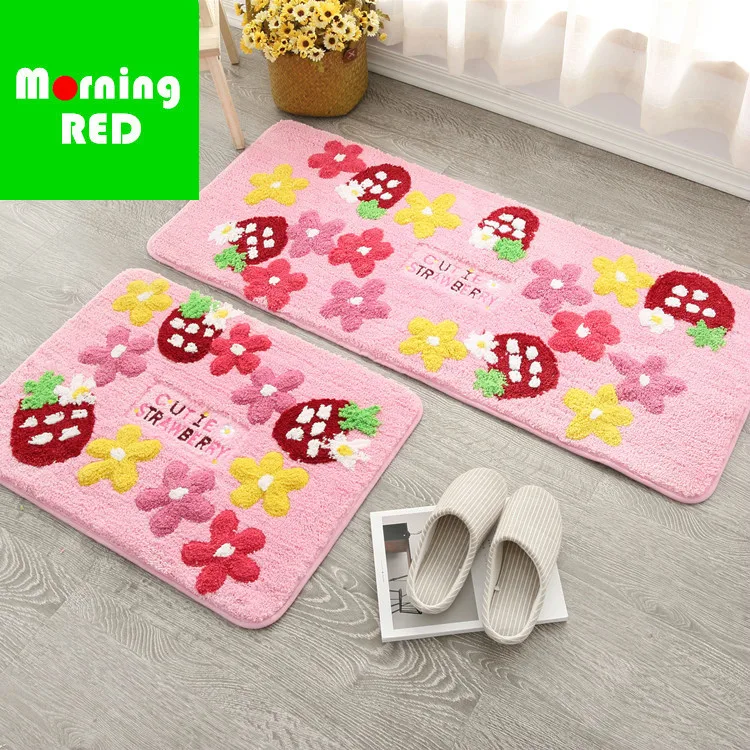 

New Cute Carpet Door Absorbent Pad Home Bedroom Bedside Princess Cute Bathroom Nonslip Bath Mat