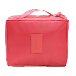 Новый для женщин Макияж сумка дорожная косметичка на молнии чехол Твердые, каждый день мода Организатор квадратный косметический сумки
